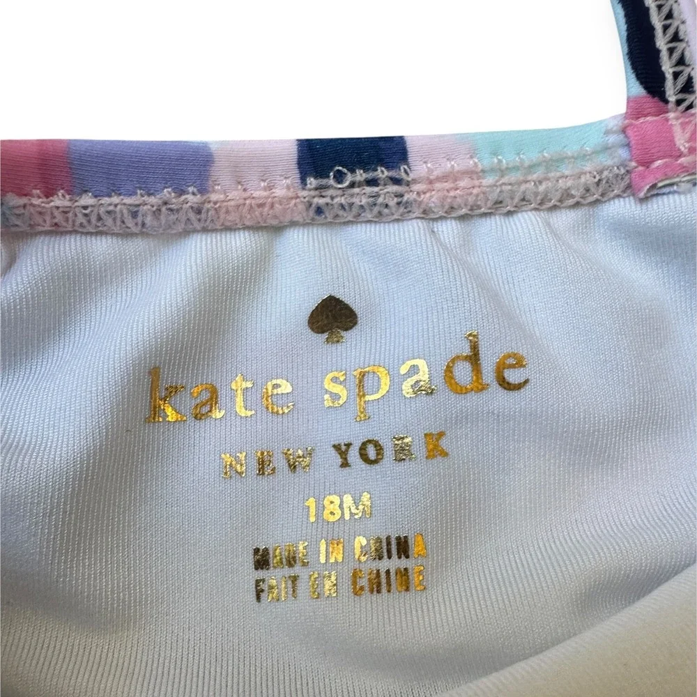 Kate Spade Swimsuit Ruffle Trim Abstract Print One Piece‎ Swimsuit
